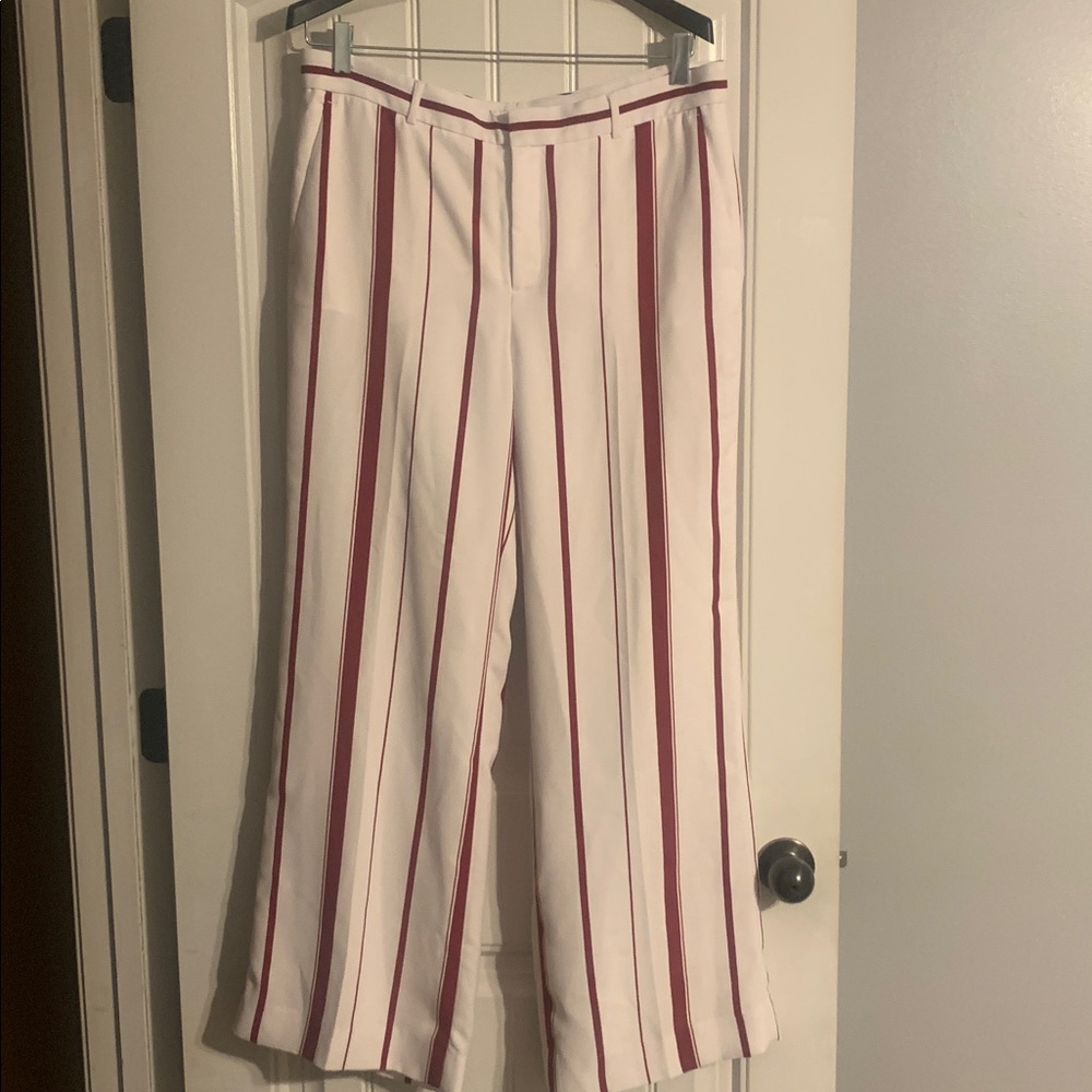 Banana Republic White and Red Dress Pants